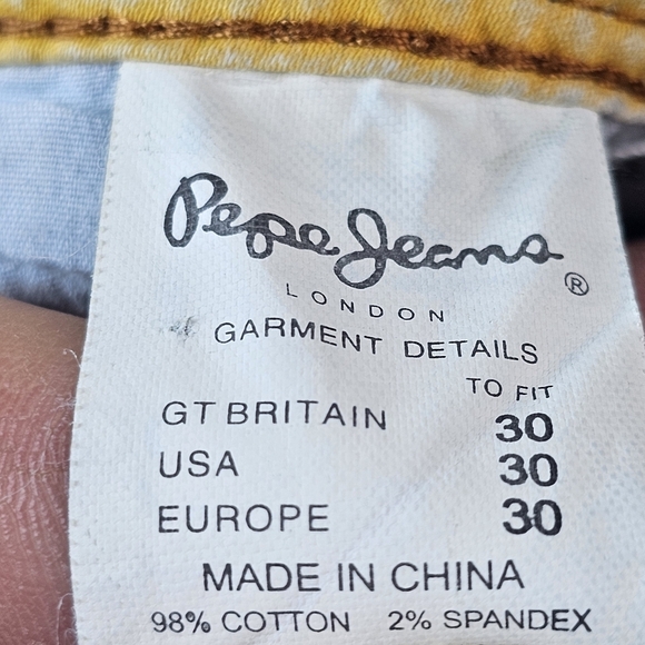 Pepe Jeans London Skinny Jeans Women’s 30 medium blue Wash gold accent buttons - Picture 8 of 15